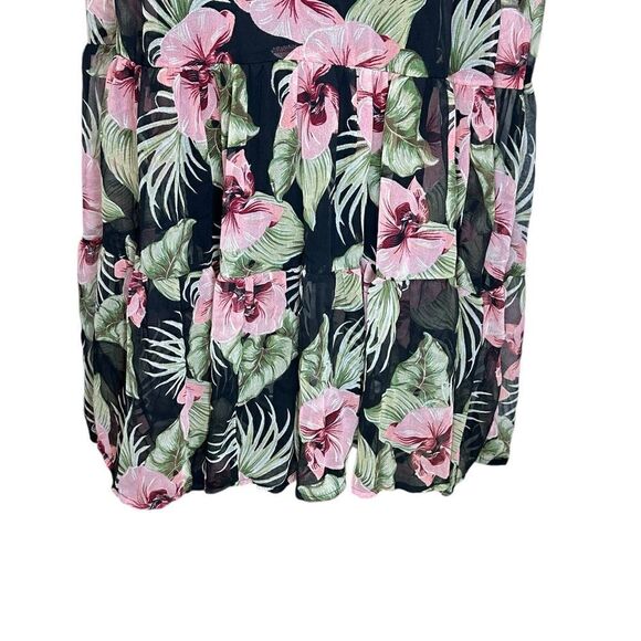 Anthropologie Raga Black Floral Off the Shoulder Maxi Dress| Size S - Picture 2 of 10